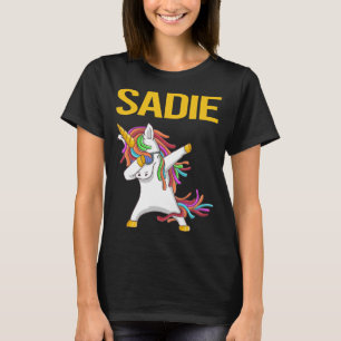 Happy Unicorn - Sadie Name T-Shirt