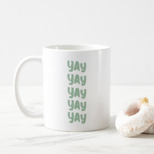 Happy Up Modern Wedding Day Yay Kaffeetasse