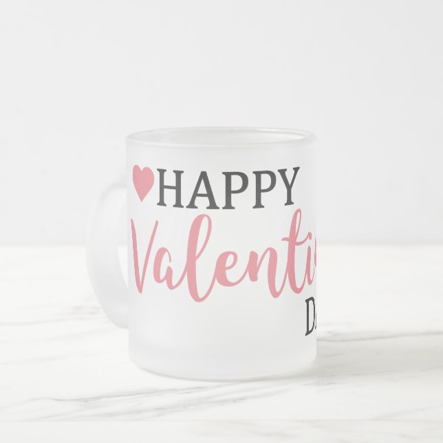 Happy v-day Kaffee Tasse (Vorderseite Links)