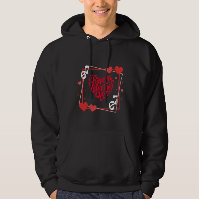 Happy Valentine 67 Red Heart Hoodie (Vorderseite)
