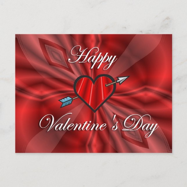 Happy Valentine&apos Day Feiertagspostkarte (Vorderseite)
