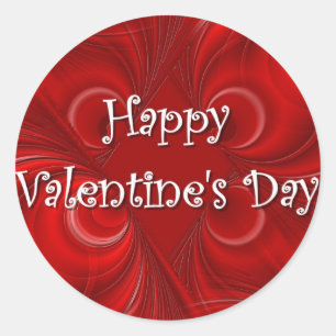 Happy Valentine&apos Day Runder Aufkleber