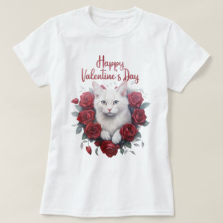 Happy Valentine Cat Design, T-shirt Chat