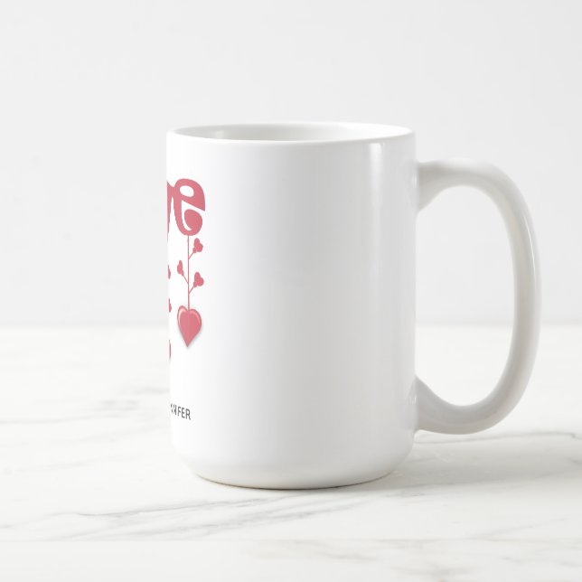 HAPPY VALENTINE DAY 2024 LIEBE ROTES HERZ KAFFEETASSE (Rechts)