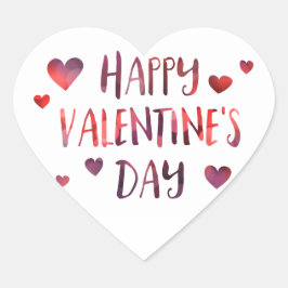 Happy Valentine Day Bokeh Herz-Aufkleber
