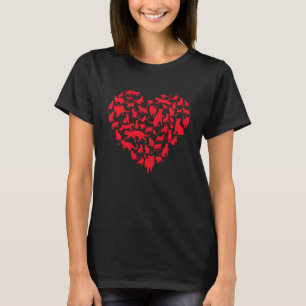 Happy Valentine Day Cat Liebe Herz Männer Frauen T-Shirt