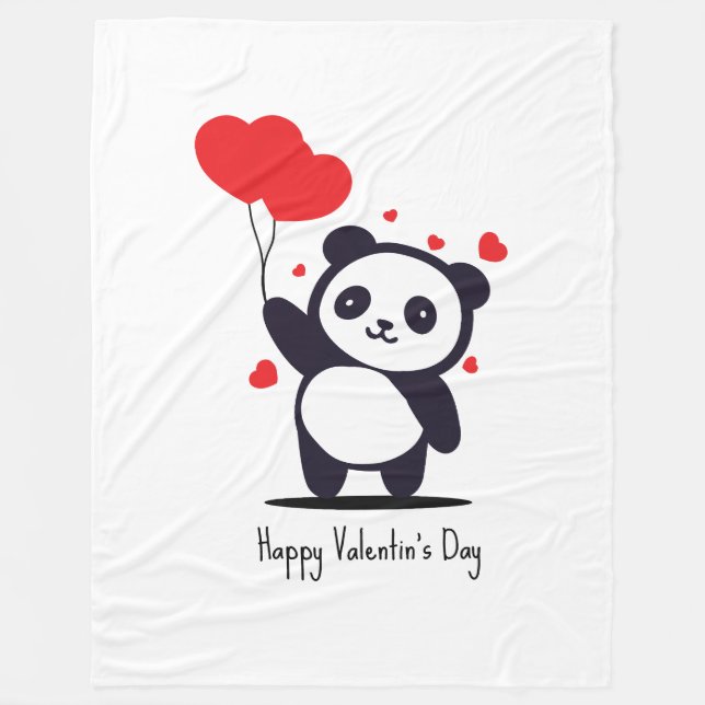 Happy Valentine Day Fleecedecke (Vorderseite)