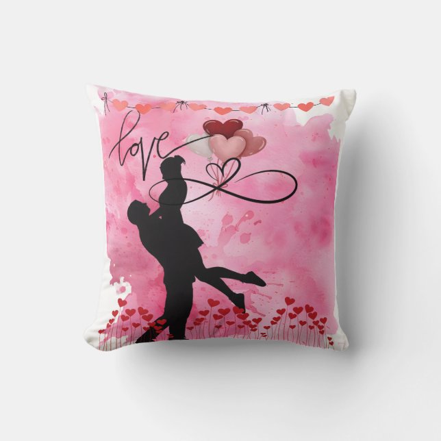 Happy Valentine Day Kissen (Vorderseite)