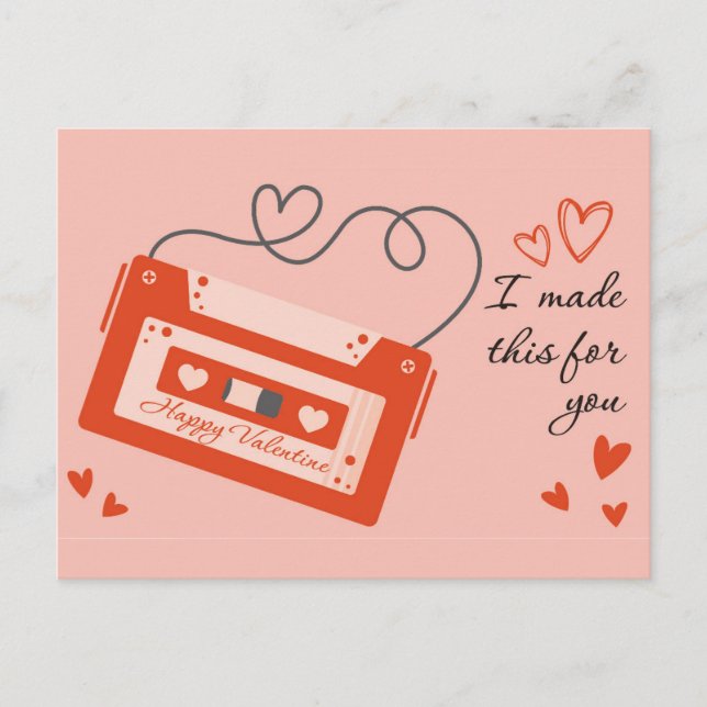 Happy Valentine Day Postkarte (Vorderseite)