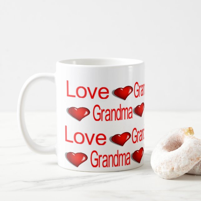 Happy Valentine Day Tasse Liebe Oma Hearts (Mit Donut)