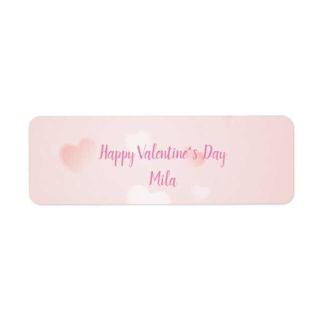 Happy Valentine Day Water Flasche Label (Vorne)