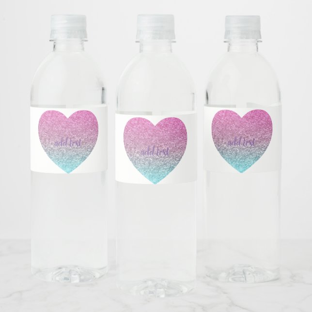 Happy Valentine Day Water Flasche Label (Flaschen)