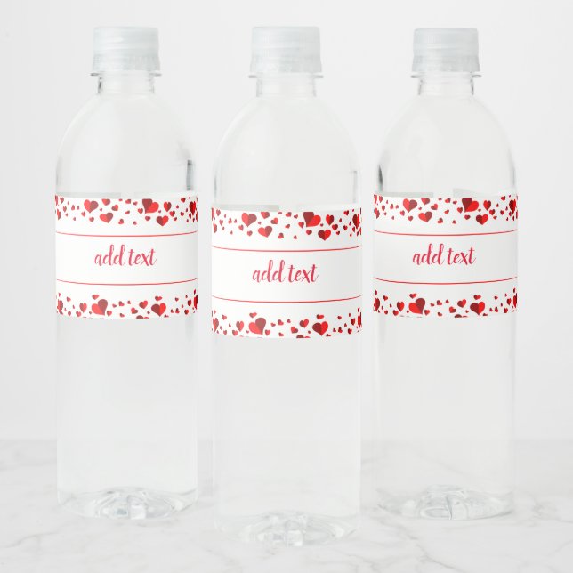 Happy Valentine Day Water Flasche Label (Flaschen)