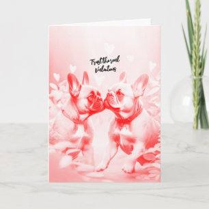 Happy Valentine French Bulldog Liebhaber Feiertagskarte