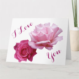 Happy Valentine hübsch rosa Rosen Romantische Lieb Karte