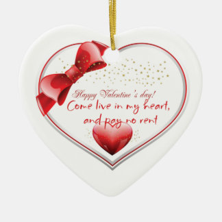 Happy Valentine Liebe Design Poster Keramik Ornament