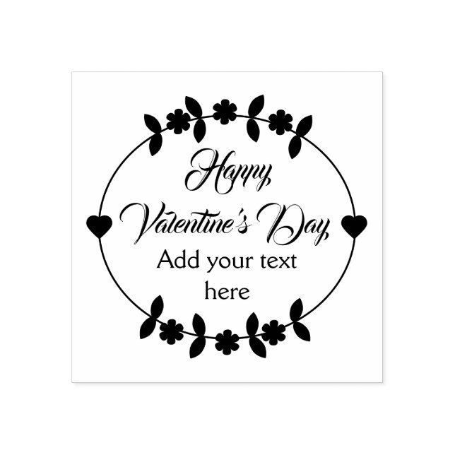 Happy Valentine Personalisiert Gummistempel (Prägung)