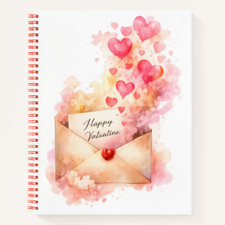 Happy Valentine Romantic Love Notebook Notizbuch