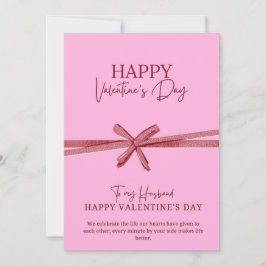 Happy Valentine’s Card Pink Greeting Card Feiertagskarte