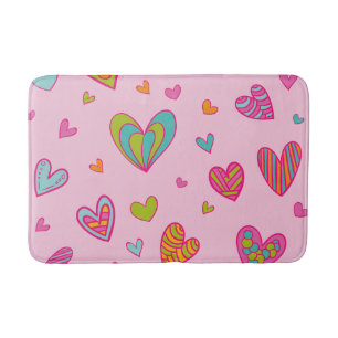 Happy valentine`s day 2024 Mit Herz-Liebe Badematte