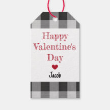 Happy Valentine’s Day Buffalo Plaid Classroom Boy