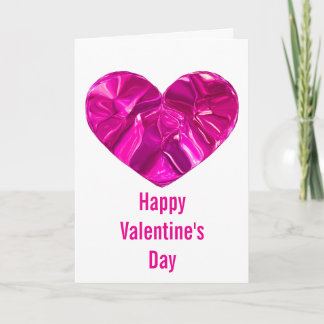 Happy Valentine’s Day Card Cute Pink Heart  Karte
