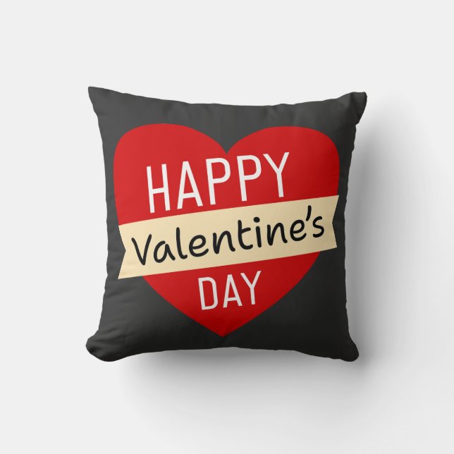 Happy Valentine’s Day – Cute Valentine Love Kissen (Vorderseite)