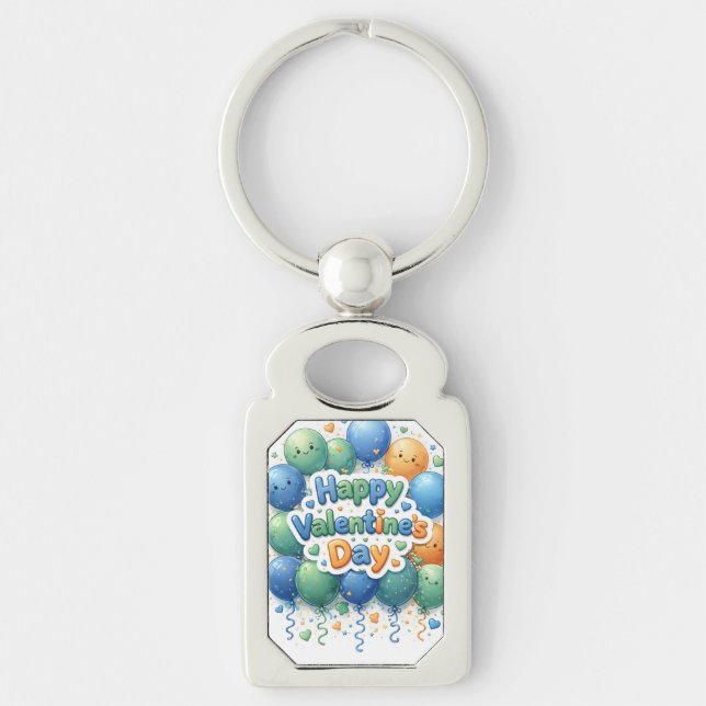 Happy Valentine’s Day Keychain | Romantic Love Key Schlüsselanhänger (Vorderseite)