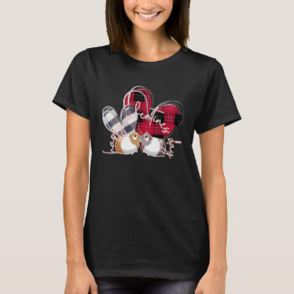happy Valentine s Day Love  guinea pig red buffalo T-Shirt