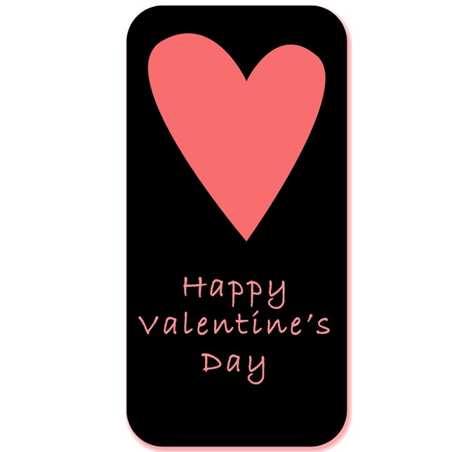 Happy Valentine’s Day Minimalist T-Shirt | Pink He (Von Creator hochgeladen)