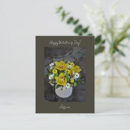 Happy Valentine`s Day Modern Script Foto Postkarte