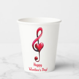 Happy Valentine’s Day Music of Love Pappbecher