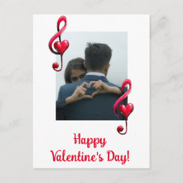 Happy Valentine’s Day Music of Love Postkarte