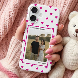 Happy Valentine’s Day Pink Heart Custom love iPhone 16 Hülle