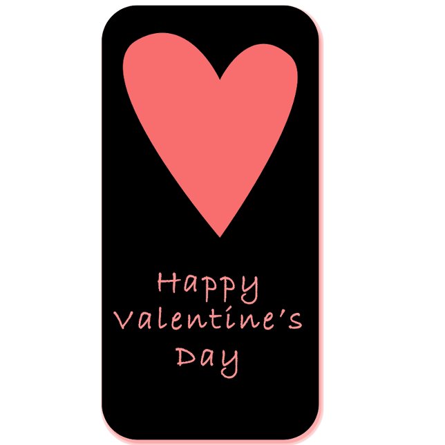 Happy Valentine’s Day Postcard | Pink Heart Postkarte (Von Creator hochgeladen)