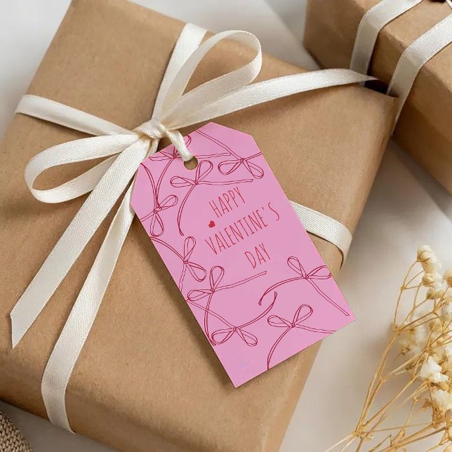 Happy Valentine’s Day – Ribbon Bows | Minimal Love Geschenkanhänger (Von Creator hochgeladen)