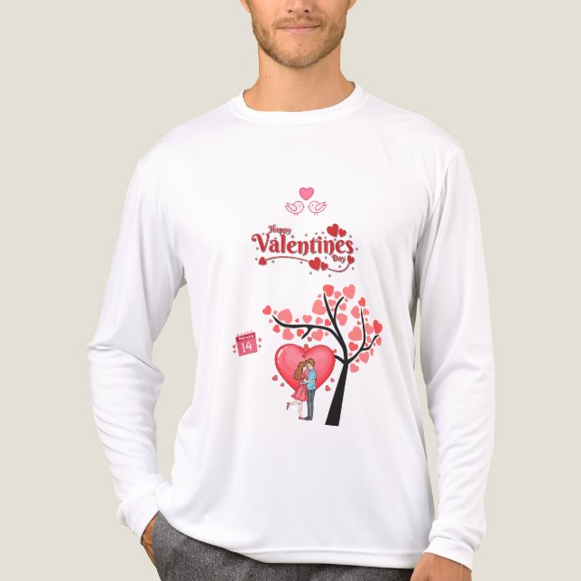 Happy Valentine’s Day – Romantic Couple  Tri-Blend Shirt (Vorderseite)