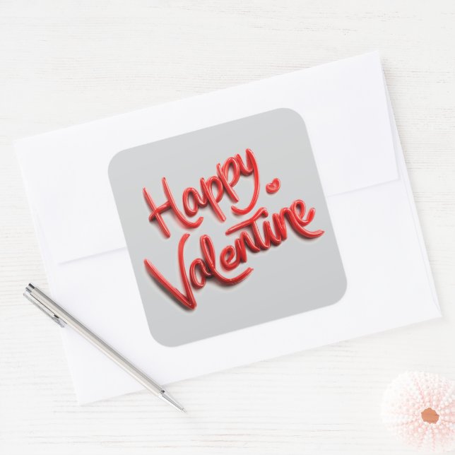 Happy Valentine Stickers for Cards & Gifts (Umschlag)