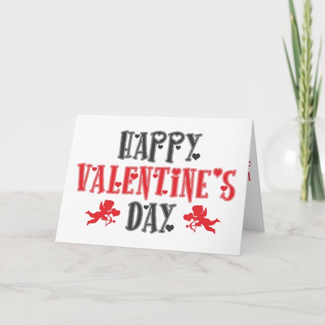 Happy Valentine Tageskarte Feiertagskarte (Vorderseite)