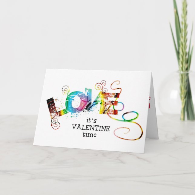 Happy Valentine Tageskarte Feiertagskarte (Vorderseite)