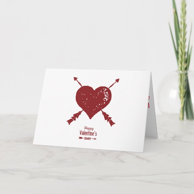 Happy Valentine Tageskarte Feiertagskarte (Vorderseite)