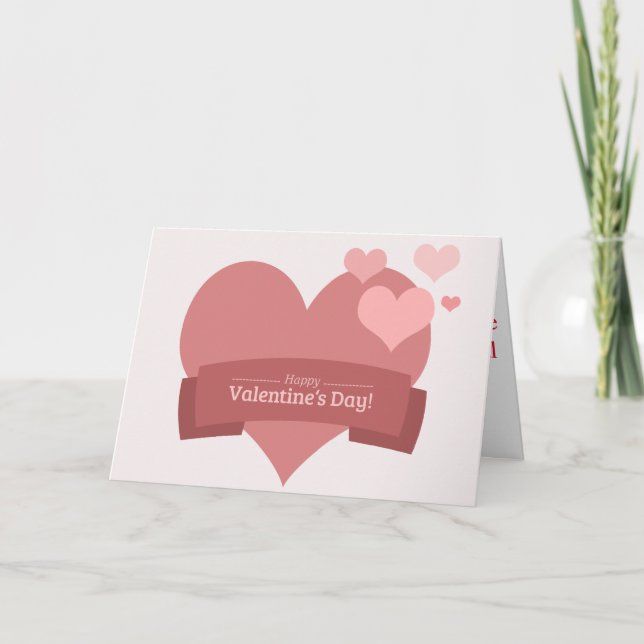 Happy Valentine Tageskarte Feiertagskarte (Vorderseite)