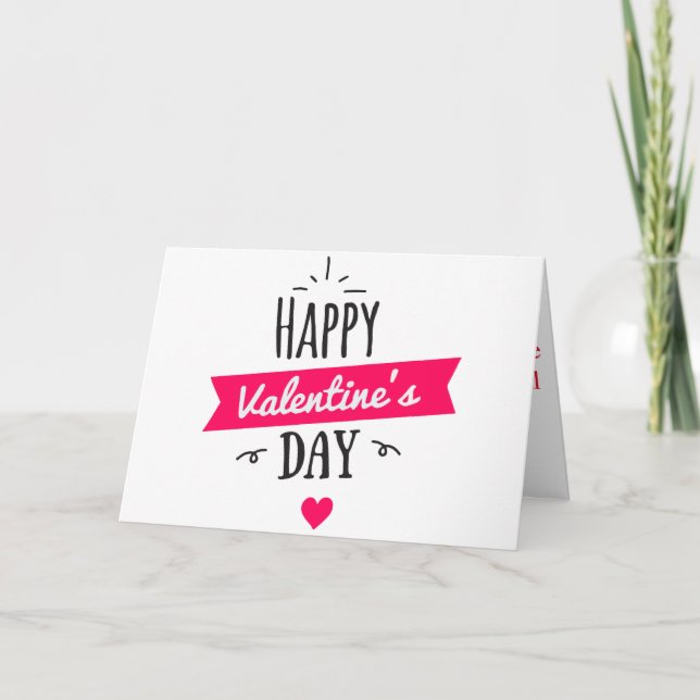 Happy Valentine Tageskarte Feiertagskarte (Vorderseite)