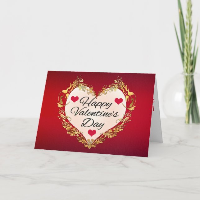 Happy Valentine Tageskarte Feiertagskarte (Vorderseite)