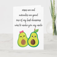 Happy Valentine's Avocado Couple Rose sind rot