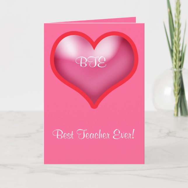 Happy Valentines Bester Lehrer je Feiertagskarte (Vorderseite)
