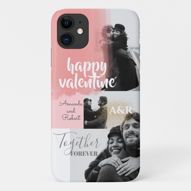 Happy Valentines Couple Foto Case-Mate iPhone Hülle (Rückseite)