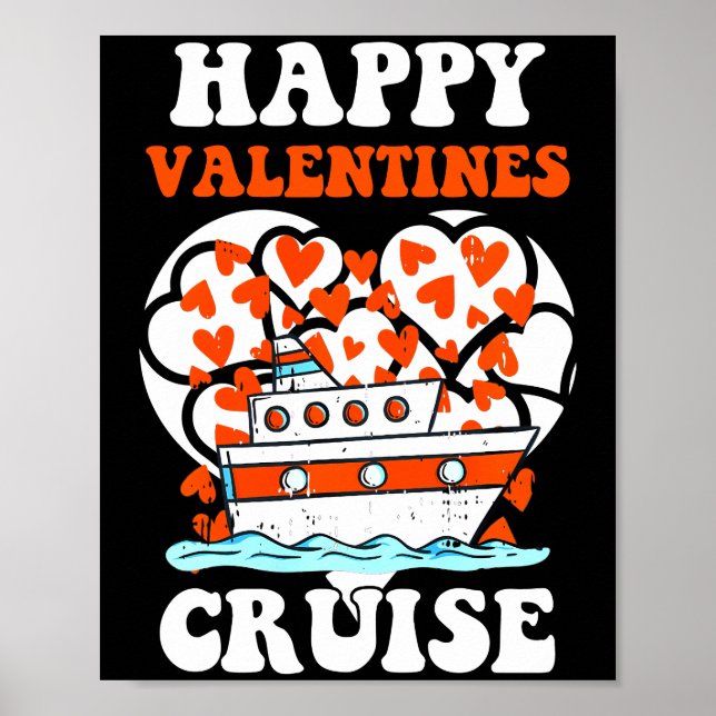 Happy Valentines Cruise Hearts Cool Cruise Poster (Vorne)