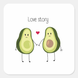 Happy Valentine's Day 2023 Funny Image Niedlich Quadratischer Aufkleber