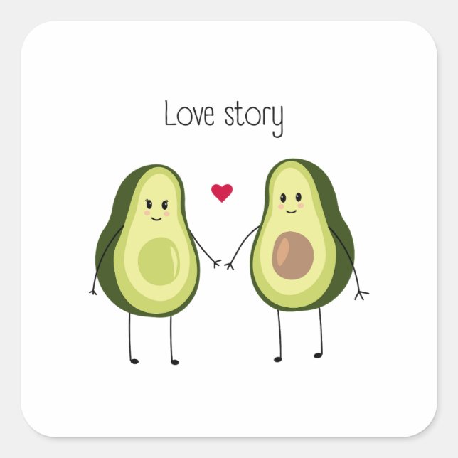 Happy Valentine's Day 2023 Funny Image Niedlich Quadratischer Aufkleber (Vorderseite)